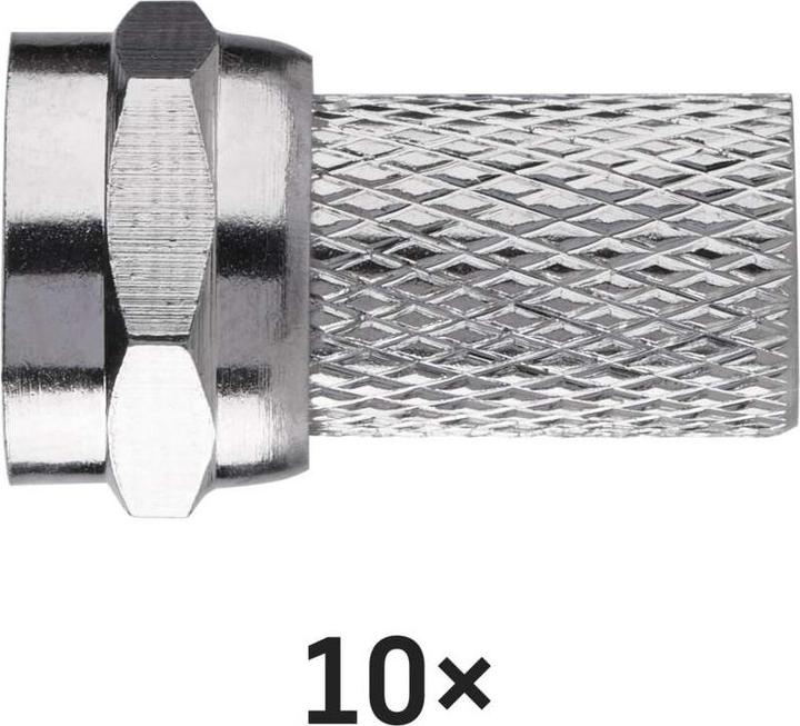 Produktbild Kontakt Konnektor F-Stecker für Koaxialkabel CB50, CB100, 10 Stk. (Antennenkabel)