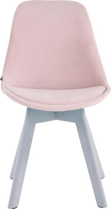 Image du produit CLP Chaise visiteur Borneo V2 velours blanc, rose