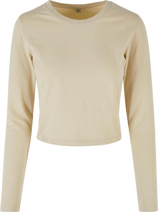 Actual product image Build Your Brand Womens/Ladies Long-Sleeved Crop Top (L)
