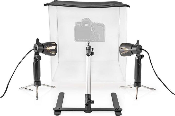 Actual product image Nedis Photo Studio Kit | 400 lm | Foldable | Backgrounds incl. | Carrying bag included | Black (Folding reflector, 43 cm)
