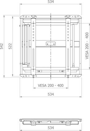 Actual product image Hagor VWH-1 Slim Wall Mount for LCD/Plasma TVs (Wall, 55", 35 kg)