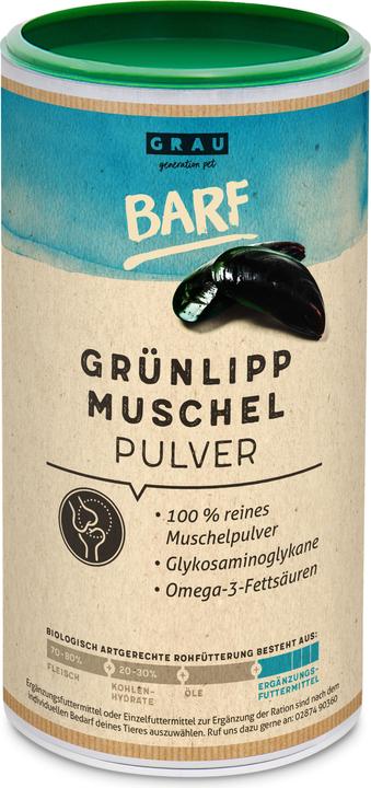 Actual product image Grau Dog Food Supplement BARF Green Lipped Mussel Powder, 500 g (Adult, 1 pcs., 580 g)