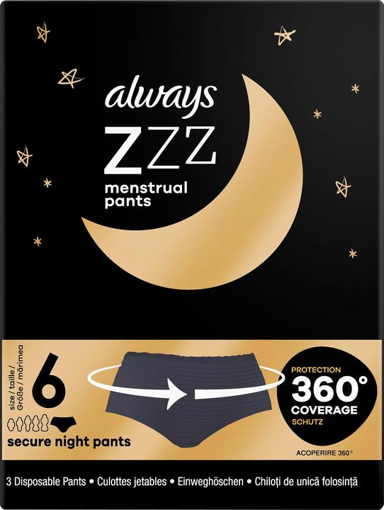 Actual product image Always Zzz Menstrual panties (S/M)