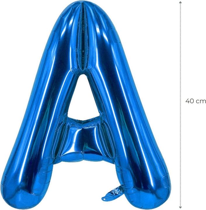 Image du produit Hermex Ballon Lettre A Bleu Fête d'anniversaire Ballon Folienballon 40cm (1 x)