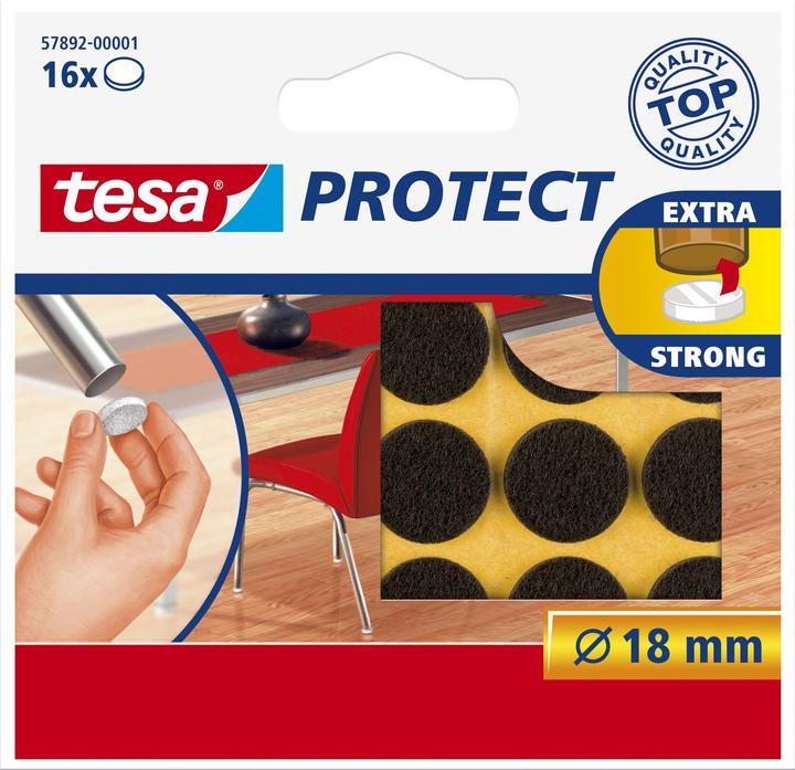 tesa PROTECT Filzgleiter rund (Filzgleiter, 16 Stück)