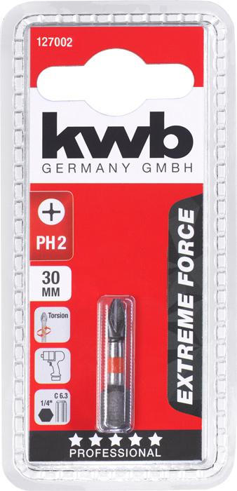 Actual product image kwb 127002 Cross-recess bit PH 2 steel 1 pc. (PH2)