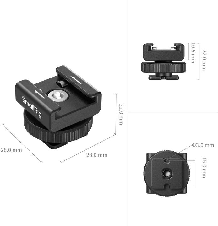 Immagine prodotto SmallRig 4822 Wireless Microphone Support with Cold Shoe Mount (Accessori video vari)