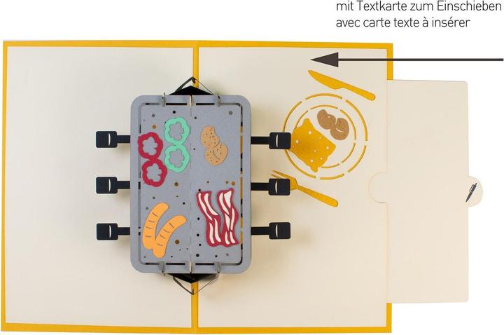 Actual product image Hervorragend 3D pop-up card raclette (1 pcs.)