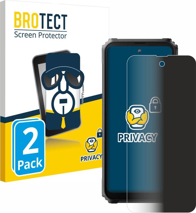 Productafbeelding BROTECT Anti-spionnetje privacyfolie Beschermfolie tegen blauw licht (2 Stuk, Blackview BL9000)