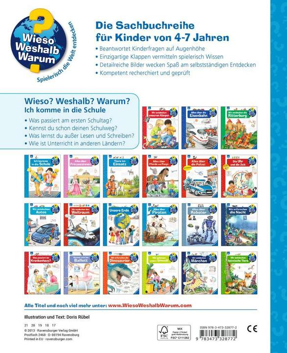 Image du produit Ravensburger Ich komme in die Schule (Allemand, Doris Rübel, 2013)