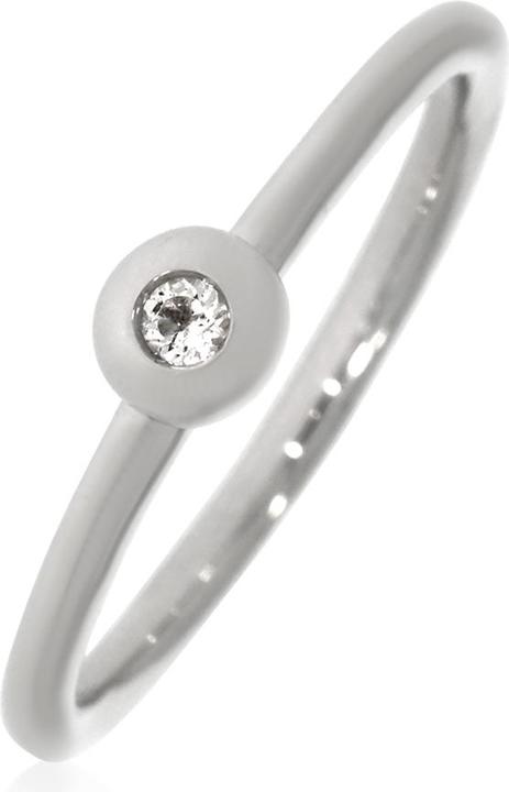 Produktbild Xen Ring mit 2 mm Weisstopas ca. 0,04 ct. rhodiniert (56, 925 Silber)