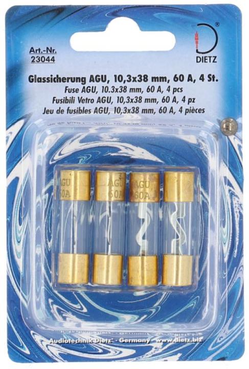 Produktbild Dietz Glassicherung 10,3x38mm, 60A, (4 Stück) (60 A)