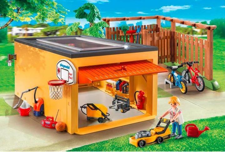 Actual product image Playmobil Set with City Life 9368 Garage with bicycle space (9368, Playmobil City Life)