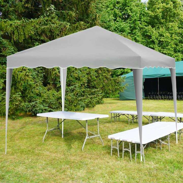 Actual product image Wiltec Toboli folding gazebo white 3x3 m pop-up party tent waterproof UV protection bag (300 cm, 300 cm)
