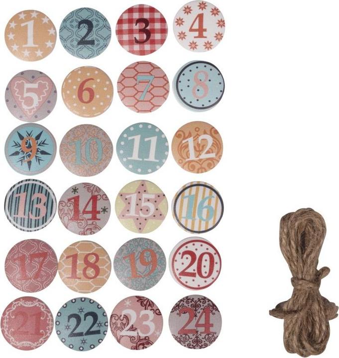 Immagine prodotto Rayher Calendario dell'Avvento numeri 1-24 in legno FSC