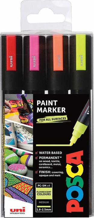 Produktbild Posca PC-5M (Neon sortiert, 2.50 mm, 4 x)