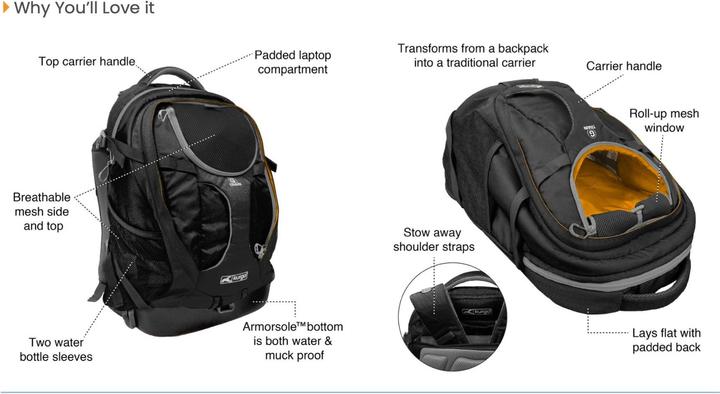 Actual product image Kurgo G-Train K9 dog backpack (Dog, Lockable)