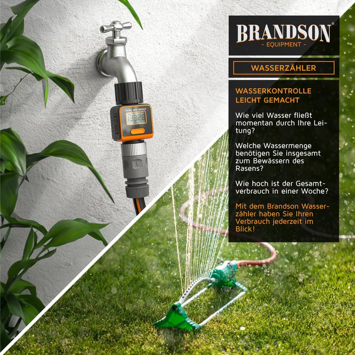 Actual product image Brandson Water meter, digital flow meter 3/4 inch, water meter, flow meter water meter (Water timer)