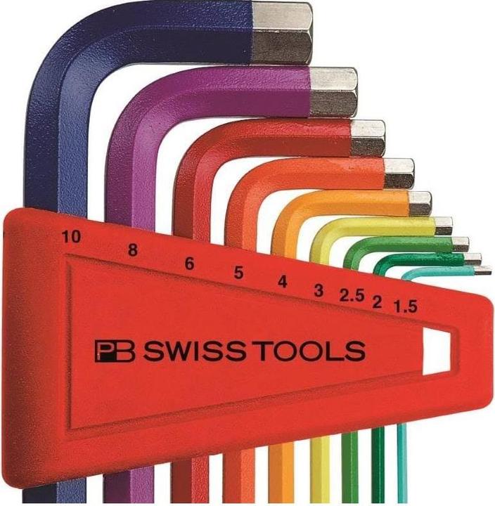 Produktbild PB Swiss Tools Stiftschlüsselsatz - PB Rainbow - lang - Kugelkopf