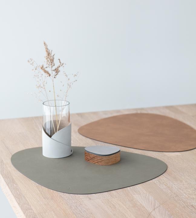Actual product image Andersign Placemat Curve L, Double Nupo Army Green/Nature, 37x44 cm (1 x, 37 x 44 cm)