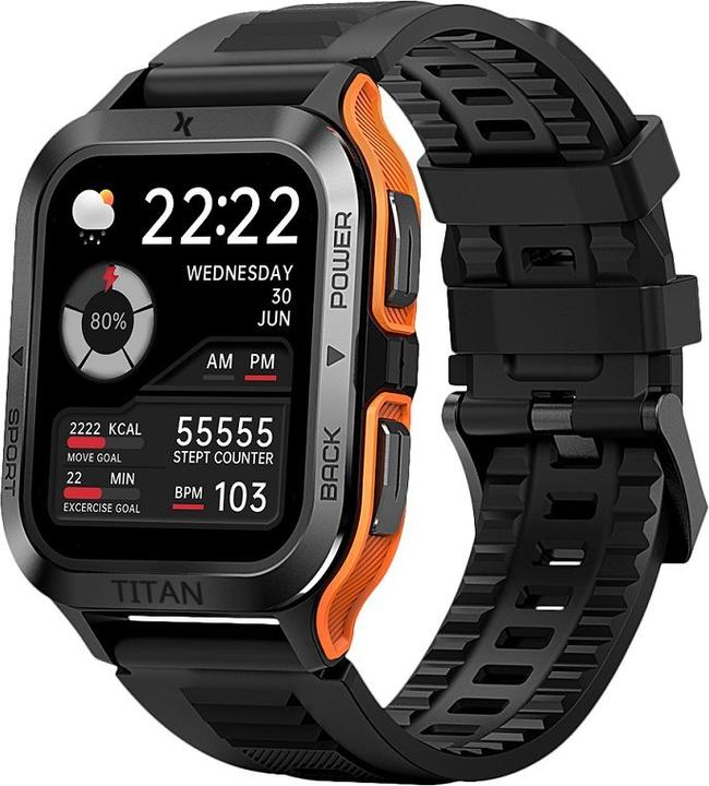 Maxcom Smartwatch Fit FW67 Titan pro orange (44 mm)