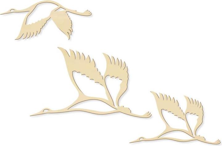 Actual product image Trenddeko Cranes - Flock of Birds 02 (40 x 23 cm, 30 x 13 cm, 30 x 17 cm)