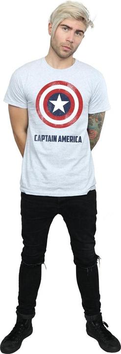 Immagine prodotto Maglietta Capitan America Shield Text Uomo (3XL)