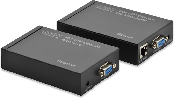 Produktbild Digitus VGA-UTP Extender 300m Sender/Empfaenger Kit 1920x1200 inkl. Netzteil (Multi-Monitor)
