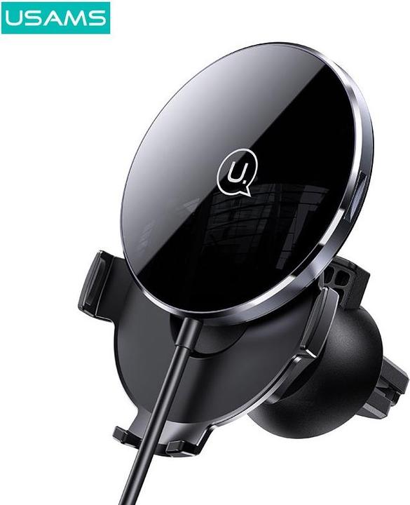 Image du produit Usams Uchwyt indukcyjny US-CD164 15W 2w1 Magnetic do kratki went. czarny/black CD164DZ01