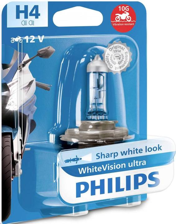 Image du produit Philips 12342WVUBW Ampoule halogène WhiteVision Ultra H4 60/55 W 12 V (H4)