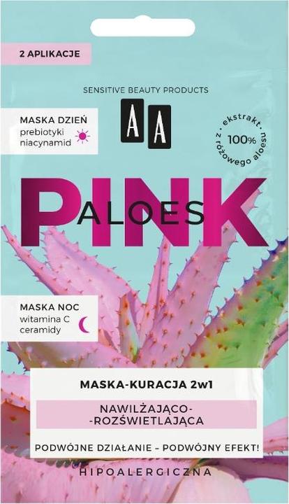 Produktbild Oceanic Aa Aloe Vera Pink Moisturizing And Illuminating Mask Day And Night Treatment 2X4G