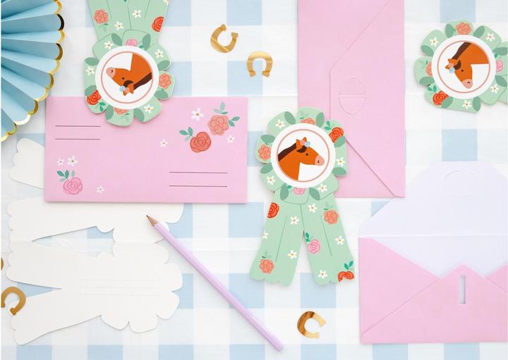 Produktbild Partydeco Einladungskarte Pferd 6 Stück (6 Stk.)