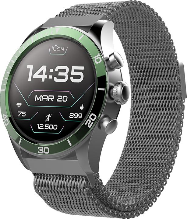 Actual product image Forever AMOLED ICON AW-100 Smartwatch - Green (42 mm)