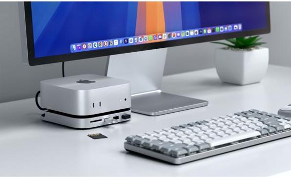 Immagine prodotto Satechi Mac Mini M4 Stand & Hub with SSD Enclosure (USB-C, 5 Porti)