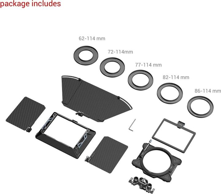 Actual product image SmallRig Lightweight Multifunctional Matte Box (ø114mm) Basic Kit (Mat Box)