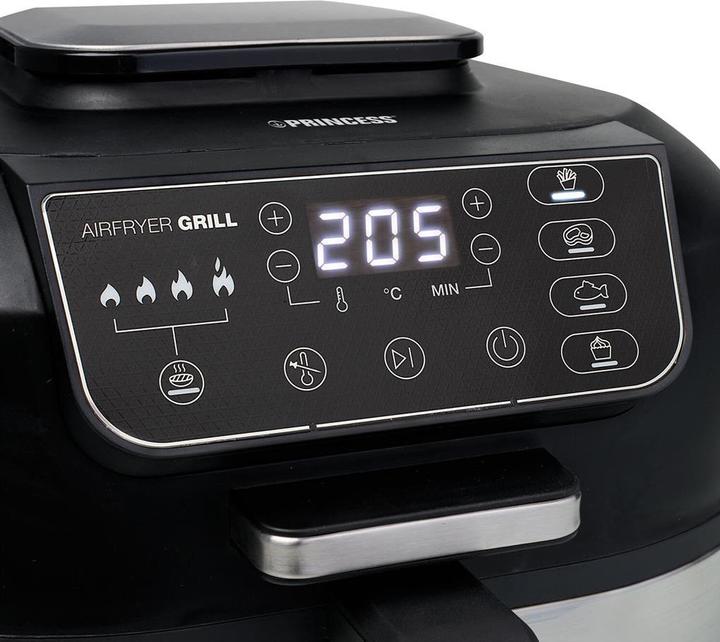 Image du produit Princess 01.182092.01.001 Airfryer Grill- 2 en 1- tempratuurmeter - 5.6 liter - 4 voorgeprogrammeerde program