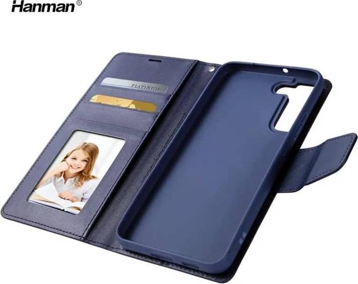 Actual product image Hanman Samsung Galaxy A32 4G (2021) - Mill flip case with 3 card slots, dark blue (Samsung Galaxy A32)