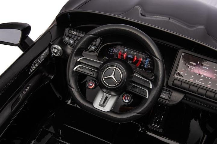 Produktbild Es-toys Kinderfahrzeug - weiss - Elektro Auto Mercedes SL63 AMG - Lizenziert - MP3 + Ledersitz + EVA (12 V)