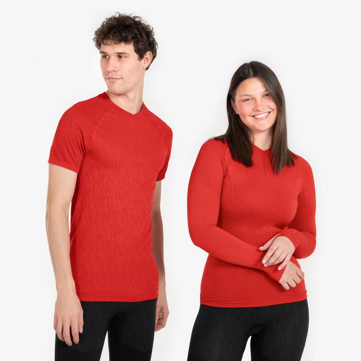 Image du produit Kipsta Maillot de football à manches longues homme/femme - Keepdry rouge (L)