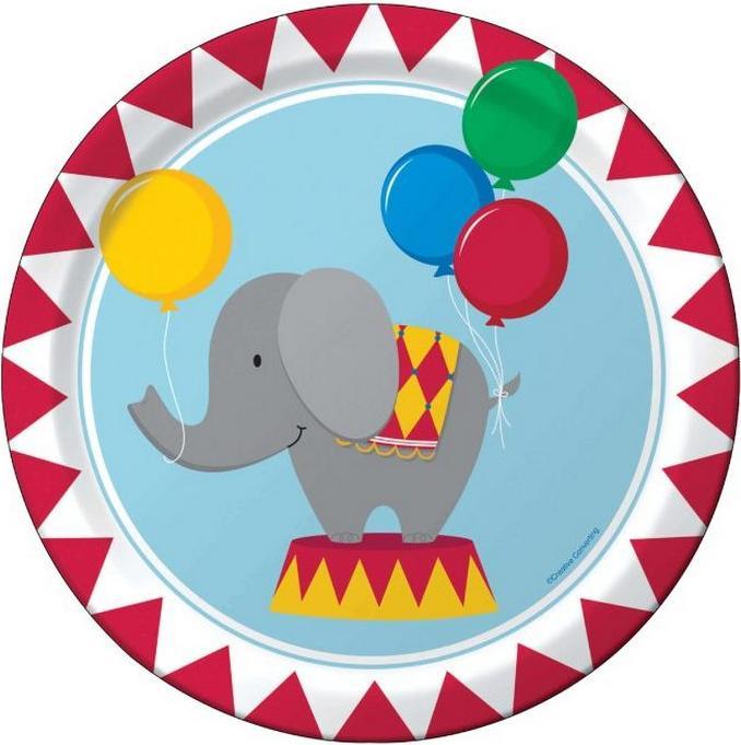 Actual product image Creative Party Paper Circus Dinner Plate (Pack of 8) (8 x)