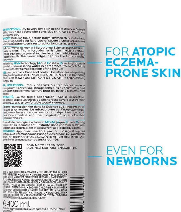 Actual product image La Roche Posay Lipikar Baume AP+M Light (Body lotion, 400 ml)