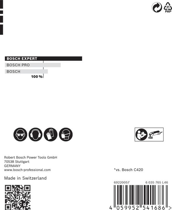 Actual product image Bosch Professional Zubehör Expert C470 Sandpaper for Delta Sander, 93 mm, G 320, 5 pcs. (320)