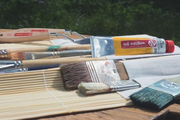Image du produit Talens Oil & acrylic brush set hog bristle | 3 spalter brushes