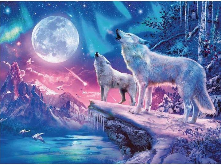 Actual product image Ravensburger Wolf in the northern lights (500 pieces)