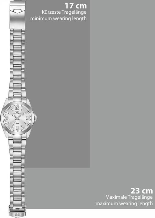 Actual product image Ladies Quartz Watch Majestia Stainless Steel Silver - 32444 (Analogue wristwatch, 37.50 mm)