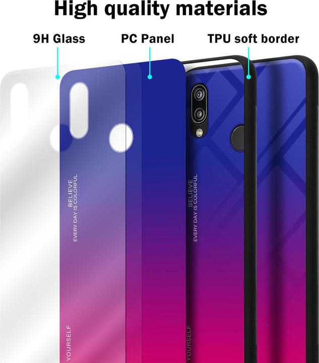 Image du produit Cadorabo Couverture en verre TPU 2 couleurs (Huawei Nova 3E)