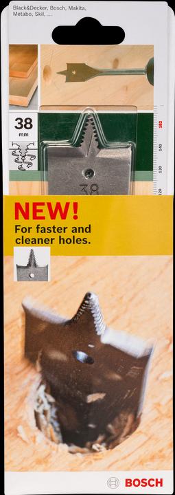 Produktbild Bosch Zubehör Flachfräsbohrer Self Cut, Sechskant D= 38,0 mm L= 152 mm (38 mm)