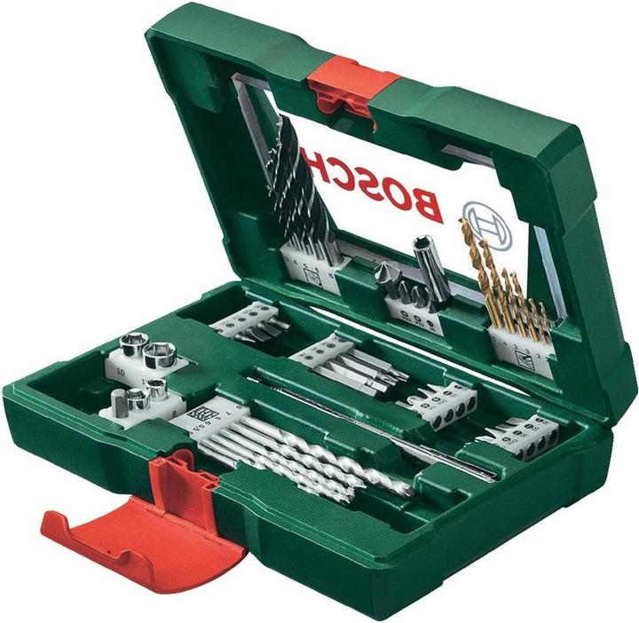 Immagine prodotto Bosch Zubehör Set di punte e trapani V-Line TiN, 48 pezzi, con asta magnetica e svasatura (Croce Phillips PH M1, Croce Phillips PH M2, Croce Phillips PH M3, Croce Pozidriv PZ M1, Croce Pozidriv PZ M2, Croce Pozidriv PZ M3, Fessura per vite M4, Fessura per vite M5, Fessura per vite M6, Esagono cavo TX M15, Presa esagonale TX M20, Presa esagonale TX M10, Presa esagonale TX M30, Esagonale M4)