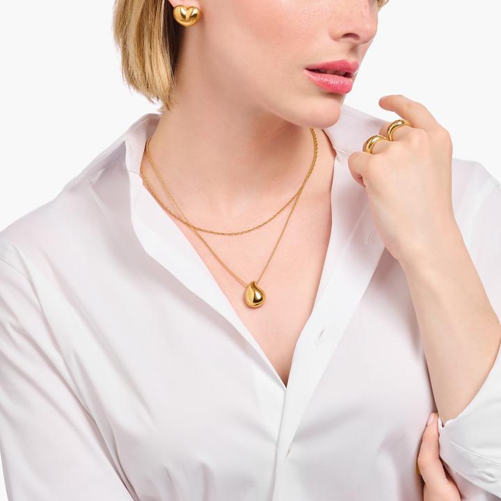 Image du produit Thomas Sabo Chaîne de Singapour longue (Or jaune 750 plaqué or, Argent sterling 925, 40 - 45 cm)