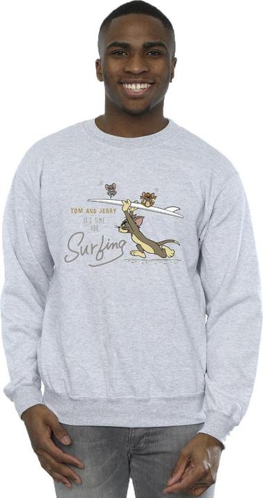 Actual product image Tom & Jerry Mens It's Time For Surfing Sweatshirt (XXL)